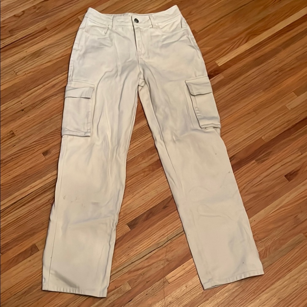 Refuge Cream Cargo Pants Lightweight Design